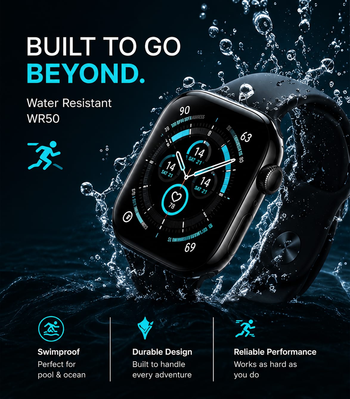 Series 10 Smartwatch – AMOLED Display, Bluetooth Calling & Fitness Tracking